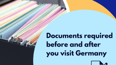 Documents required before and after you visit Germany