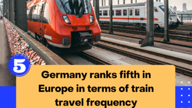 Germany ranks fifth in Europe in terms of train travel frequency