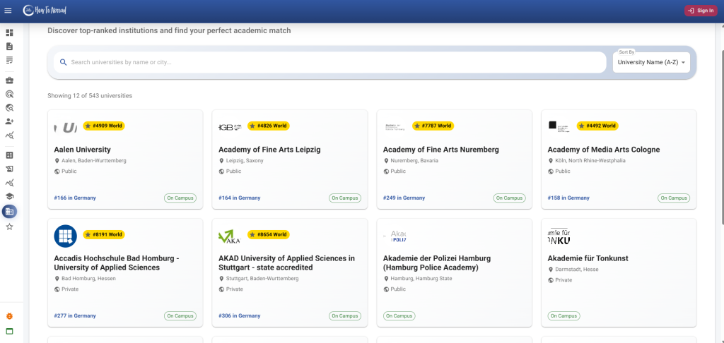 Check courses as per university